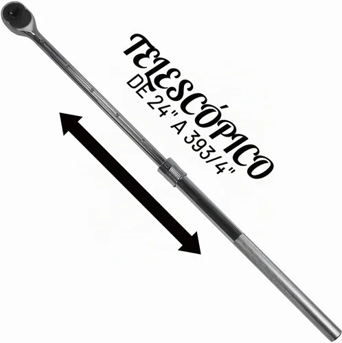 Vista 2 de EZRED MR1X - Trinquete extensible, plateado, 1 pulgada