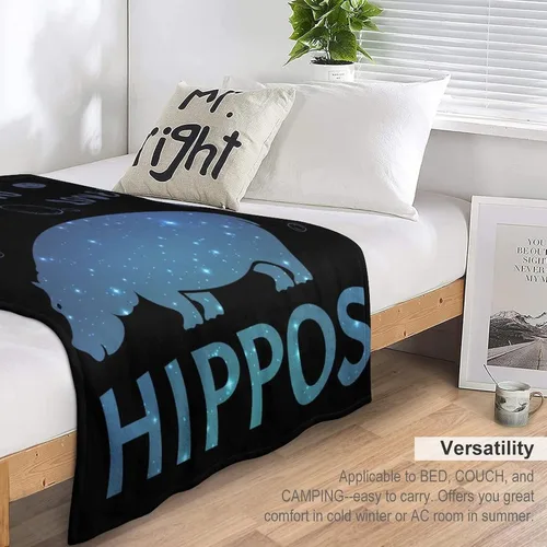 Vista 5 de Regalos de manta de hipopótamo, 76x102 cm Manta de hipopótamo suave de franela, regalos cálidos y ligeros de hipopótamo para niñas y niños