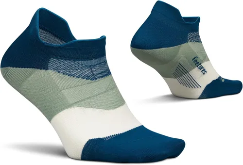 Vista 25 de Feetures Elite - Calcetines tobilleros ultraligeros que no se muestran - Calcetines deportivos con compresión dirigida Azul Ártico (1 par)