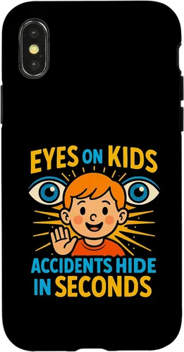 Vista 5 de Eyes on Kids Child Safety Gift for Moms, Granny, Grandad Case for iPhone 16