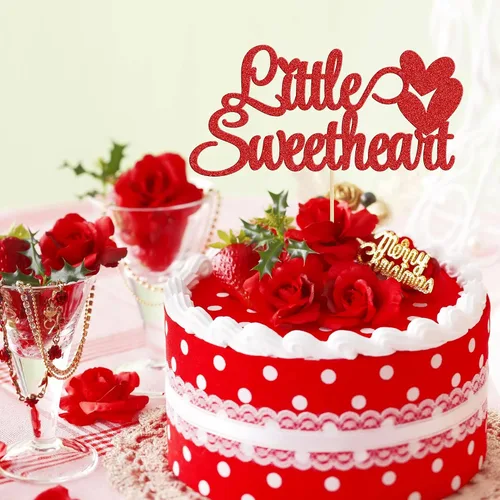 Vista 20 de Ephlyn 24 adornos para cupcakes con purpurina para el día de San Valentín, dulce amor, corazón, día de San Valentín, decoración para cupcakes