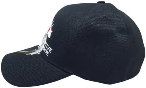 Vista 4 de Sombrero bordado negro con plumas de águila calva india de Native Pride, Multi