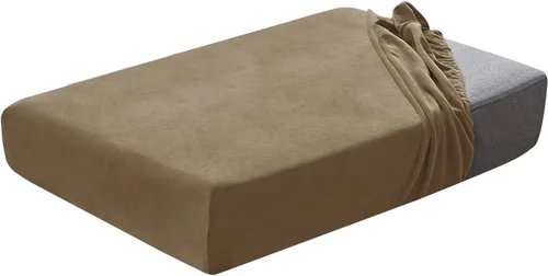 Vista 10 de Juego de fundas de cojín para asiento de sofá, fundas de cojín de terciopelo elástico, repuesto para cojines individuales con tela elástica Aguacate
