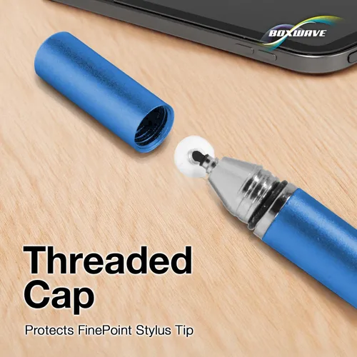 Vista 7 de BoxWave Lápiz óptico compatible con Chuwi HiPad X – FineTouch Capacitive Stylus, lápiz capacitivo superpreciso – Azul lunar