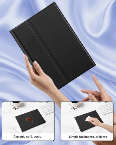 Vista 6 de EAMPANG Funda con teclado Trackpad Mouse para Samsung Galaxy Tab S10+ Plus/S9 FE+ Plus/S9+ Plus/S8+ Plus/S7 FE/S7+ Plus 12.4 pulgadas, Smart