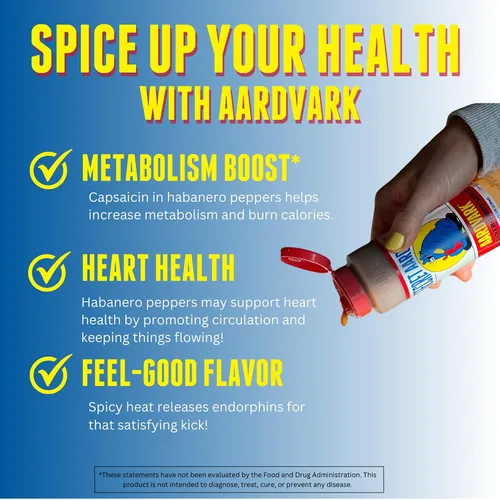 Vista 4 de Secret Aardvark Salsa picante Habanero – Pimientos habaneros y tomates asados, salsa picante medianamente especiada, salsa barbacoa, sin OGM, baja