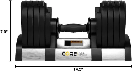Vista 9 de Core Fitness® Adjustable Dumbbell Weight Set by Affordable Dumbbells