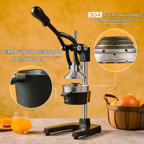 Vista 5 de Exprimidor manual CO-Z Commercial Greade, manual, exprimidor de jugo, naranja, cítricos, limón, granada, Negro