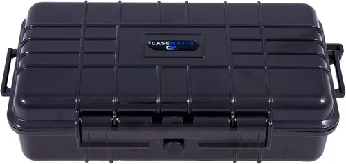 Vista 7 de CASEMATIX Estuche rígido pequeño impermeable de 9.5 pulgadas con espuma personalizable para electrónica portátil, herramientas y accesorios, funda