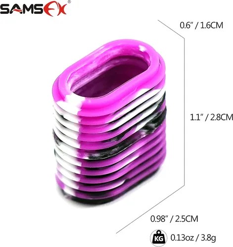Vista 2 de SAMSFX Mango de goma para carrete de pesca, funda antideslizante para perilla de cebo para carrete de fundición o giro