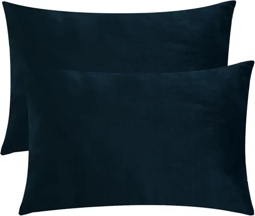 Vista 19 de StangH - Funda de almohada de terciopelo suave, 1 pieza Hidden Zipper, Skin Friendly, for Sleep and Relax, Neutral Home Decor, Sofa, Living Room