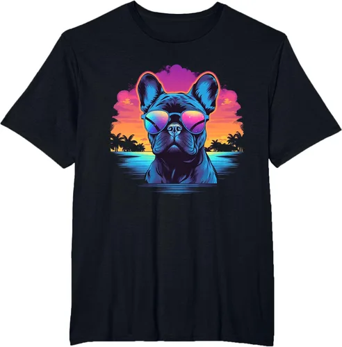 Vista 26 de Camiseta de perro Bulldog Francés para hombres y mujeres, Negro