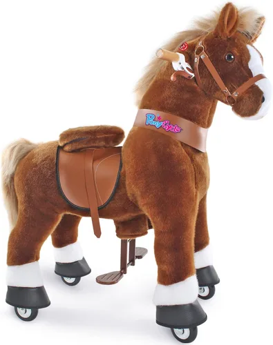 Vista 12 de PonyCycle Caballo de paseo para niños pequeños de 3 a 4 años con freno, sin batería (30 pulgadas de altura/tamaño 3 modelo clásico U) poni mecánico