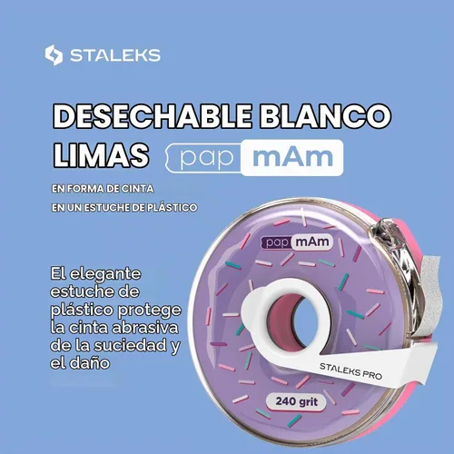 Vista 3 de STALEKS PRO Expert PapmAm - Rollo de cinta adhesiva con estuche, grano 240