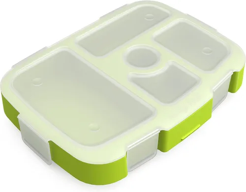 Vista 16 de Bentgo® Kids Prints Bandeja con Cubierta Transparente - Reutilizable, Sin BPA, Recipiente de Preparación de Comidas de 5 Compartimentos con Control