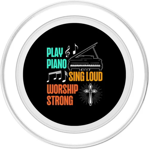 Vista 2 de Juega piano cantar en voz alta adoración fuerte reproductor de piano amante de la música PopSockets MagSafe PopGrip para iPhone