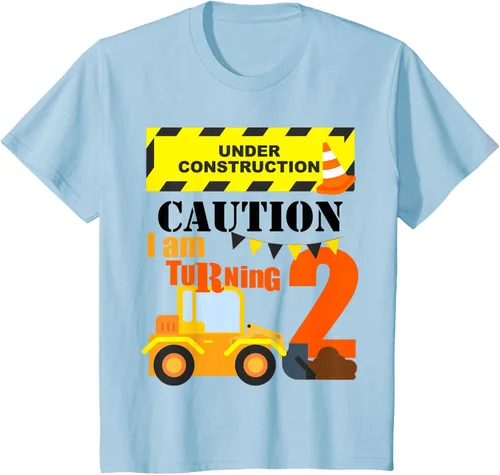 Vista 13 de Camiseta para niño de 2 años de edad con excavadora de cumpleaños para niños de 2ª construcción, Blanco, Kids 2