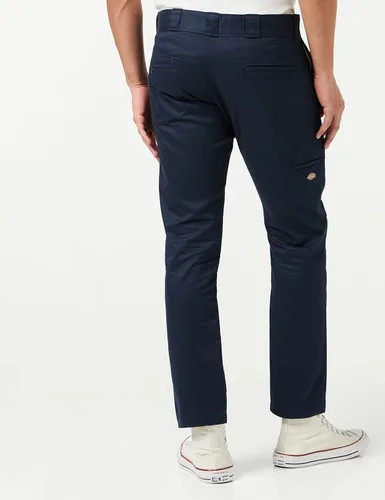 Vista 4 de Dickies - Pantalón de trabajo para hombre ajustado y recto con doble rodilla