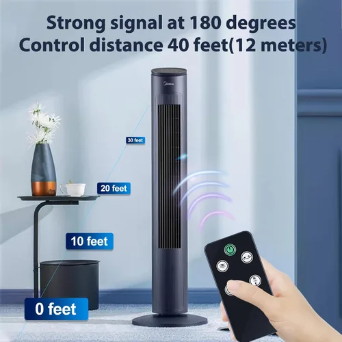 Vista 4 de Nuevo reemplazo de control remoto para ventilador de torre Black+Decker eléctrico – Ventilador de enfriamiento oscilante silencioso de 46 pulgadas