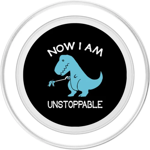 Vista 2 de Now I'm Unstoppable - Divertidos PopSockets de dinosaurio T-Rex MagSafe PopGrip para iPhone