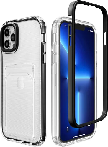 Vista 10 de ZCDAYE Funda para iPhone 11, iPhone 11 (6.1 pulgadas) con tarjetero y funda transparente de TPU suave a prueba de golpes para iPhone 11