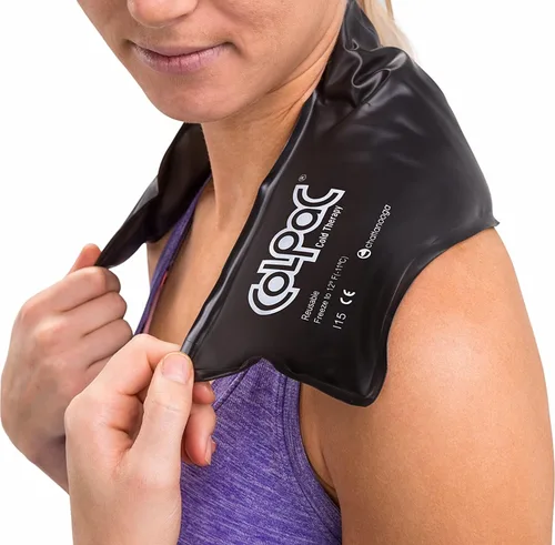 Vista 4 de Chattanooga ColPac - Bolsa de gel refrigerante reutilizable para terapia en frío, para hinchazón, moretones, esguinces, inflamación, 00-1554, Negro