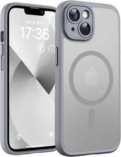 Vista 215 de TOCOL Funda para iPhone 11, compatible con Magsafe, protección completa de cámara, imanes integrados, protección contra caídas, funda translúcida