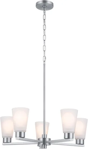 Vista 16 de Kichler Stamos - Candelabro de 3 luces, lámpara de techo moderna para sala de estar, comedor, dormitorio o vestíbulo, en bronce envejecido®