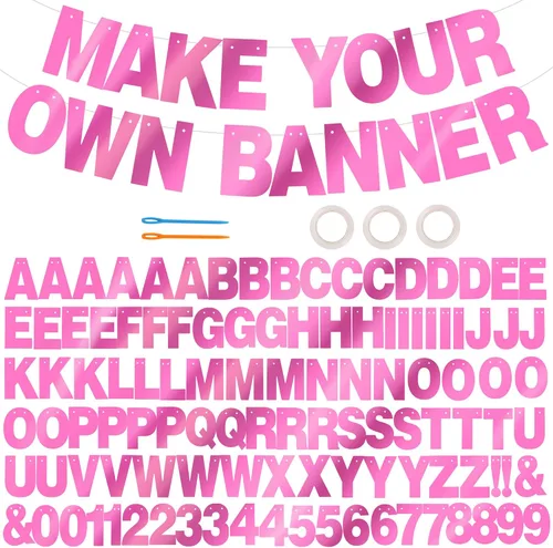 Vista 52 de 116 piezas de letras de la A a la Z DIY Banner personalizado Colorido