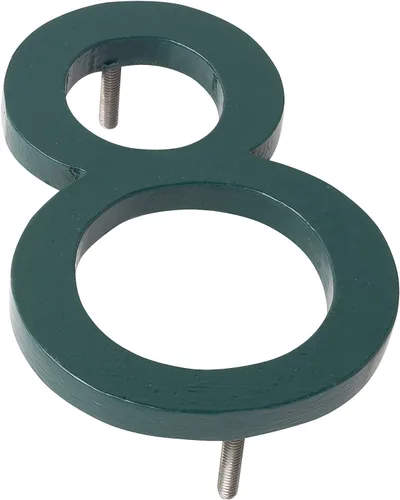 Vista 12 de Montague Metal Products MHN-04-F-HG1-1 Números de casa de dirección flotantes modernos de aluminio cepillado sólido, 4 pulgadas, verde cazador