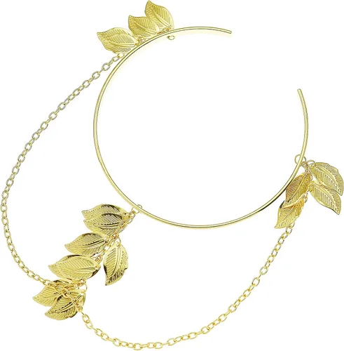 Vista 7 de RechicGu 2 piezas de cadena de plumas de hojas con borlas de pulsera, brazalete de brazo abierto, parte superior abierta, conjunto ajustable