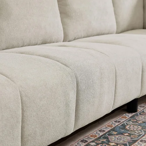 Vista 8 de Sofá modular modular en forma de L de 103 pulgadas, moderno sofá de tela de lino con fundas de cojín extraíbles, sofás modulares reversibles