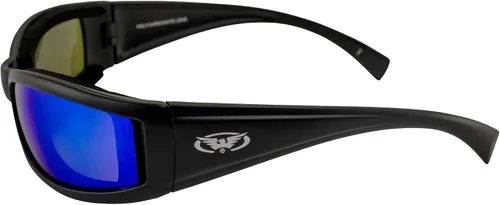 Vista 3 de Global Vision Gafas Stray CAT GT Blue Stray Cat - Gafas de moto G-Tech Blue Lens, marco, color negro