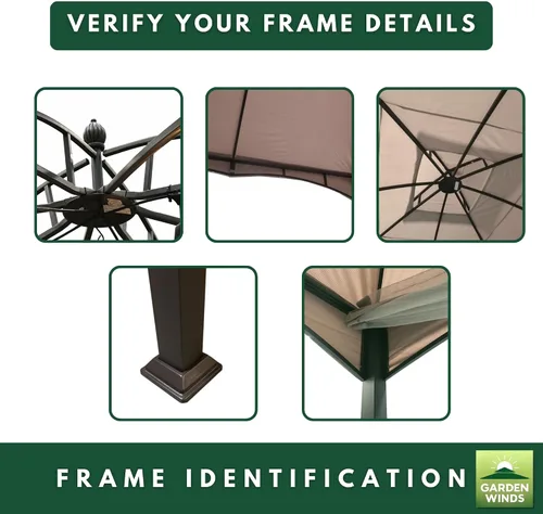 Vista 6 de Garden Winds toldo de repuesto para gazebo Lowe's Dome