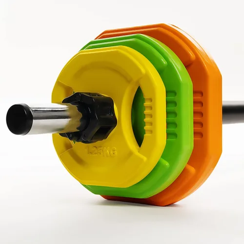 Vista 4 de AmStaff Fitness Juego de Bomba Cardio, Placas de Peso de Barra Ajustable para Entrenamiento en Casa y Gimnasio (disponible en placa y juego)