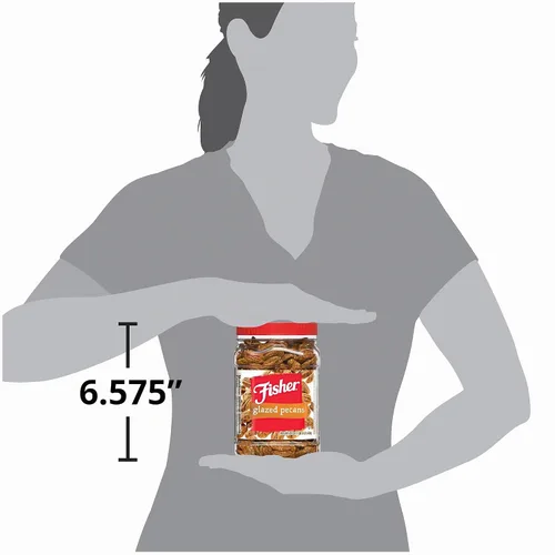 Vista 8 de Nueces pecanas glaseadas y confitadas de Fisher Chef's Naturals, 24 oz (Paquete de 1), Nueces pecanas gigantes confitadas, perfectas para regalar