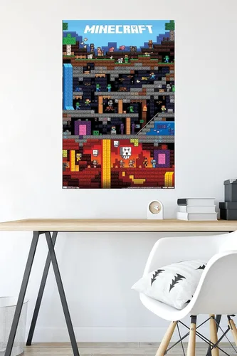 Vista 4 de Trends International Minecraft - Póster de pared Worldly, 22.375 x 34 pulgadas, versión sin marco