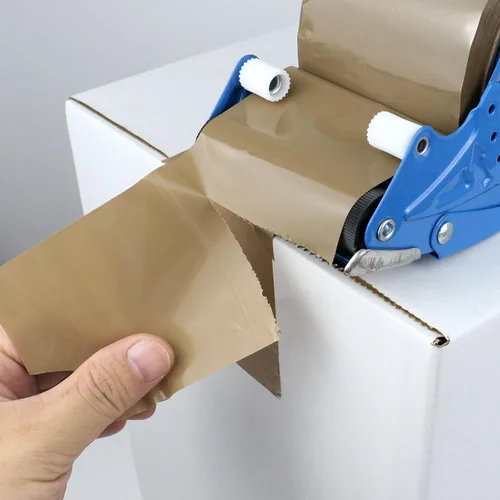 Vista 6 de BOMEI PACK Cinta de embalaje marrón de 3 pulgadas de ancho, repuestos de cinta de embalaje marrón resistente para cajas de mudanza, envío