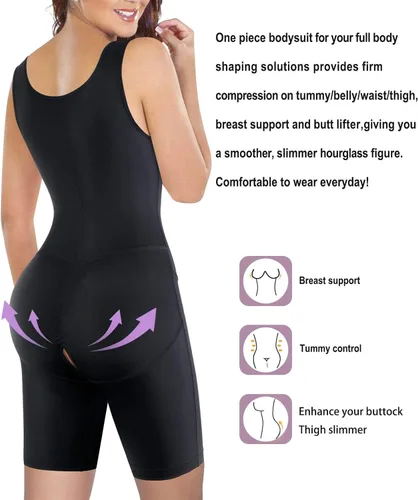 Vista 2 de BRABIC - Faja tipo body para mujer moldeadora de cintura realce de glúteos control de abdomen y estilizadora de piernas faja de cuerpo completo