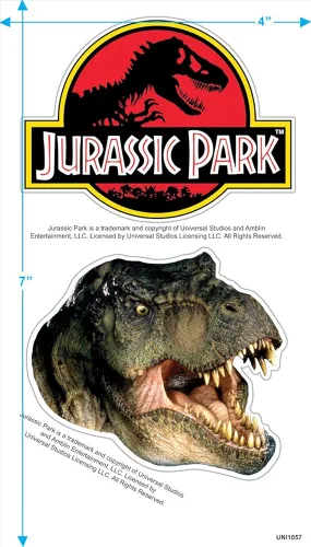 Vista 3 de Camiseta y pegatinas del logotipo de Jurassic Park T Rex