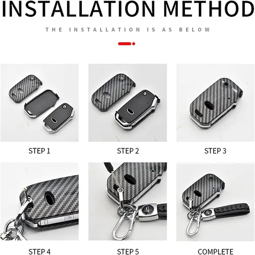 Vista 4 de ontto Funda para llavero de Kia elegante con llave remota plegable