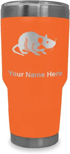 Vista 17 de LaserGram Vaso aislado al vacío de 20 onzas, rata, grabado personalizado incluido (negro)