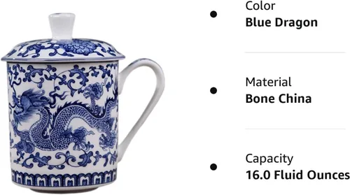 Vista 7 de Práctico sistema de elaboración de té chino gongfu en hebras y de café, para uso doméstico, en viajes y en la oficina, de porcelana de hueso, taza