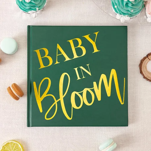 Vista 4 de Calculs Polaroid - Libro de invitados para baby shower, libro de imágenes para fiesta nupcial con diseño de Baby in Bloom, páginas en blanco