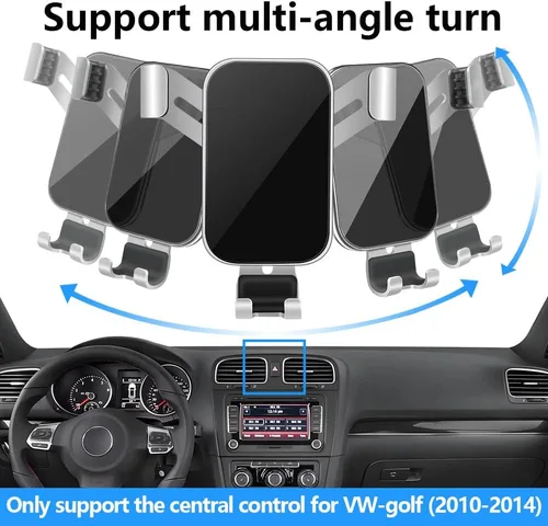 Vista 4 de Soporte para teléfono de coche para Volkswagen Golf 2010 2011 2012 2013 2014 y VW Golf GTI 2010-2014 Auto Interior Accesorios Mejor Teléfonos