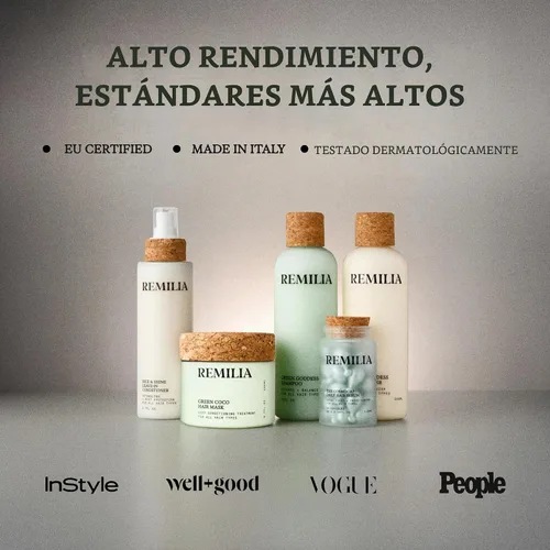 Vista 7 de Remilia Hair Cápsulas de queratina para el cabello con Pro-Vitamina B5 – Suero nutritivo para el cabello que no se lava para suavidad, brillo e