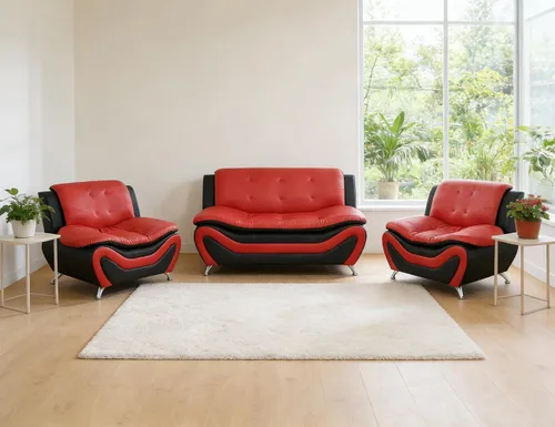 Vista 23 de Sofás de cuero para sala de estar, juego de sofá seccional, juego de 2 piezas de muebles para sala de estar, juego de sofá y sofá biplaza