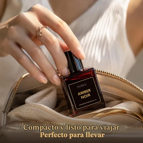 Vista 8 de PUREU Perfume de feromonas para mujer, perfumes de feromonas de larga duración, aceite ámbar y negro de vainilla, rollo en rollo de 0.34 onzas