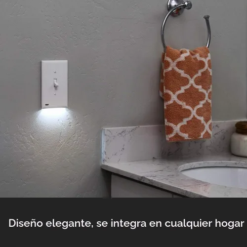 Vista 5 de Paquete de 2 - SnapPower SwitchLight - Luz Nocturna LED - para interruptores de un solo polo - Placa de interruptor con luces LED nocturnas - Ajuste