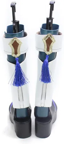 Vista 3 de COSGOGO Juego de anime Genshin Impact Wanderer - Zapatos de cosplay Kunikuzushi para Halloween, carnaval, para mujer, zapatos de cosplay de anime